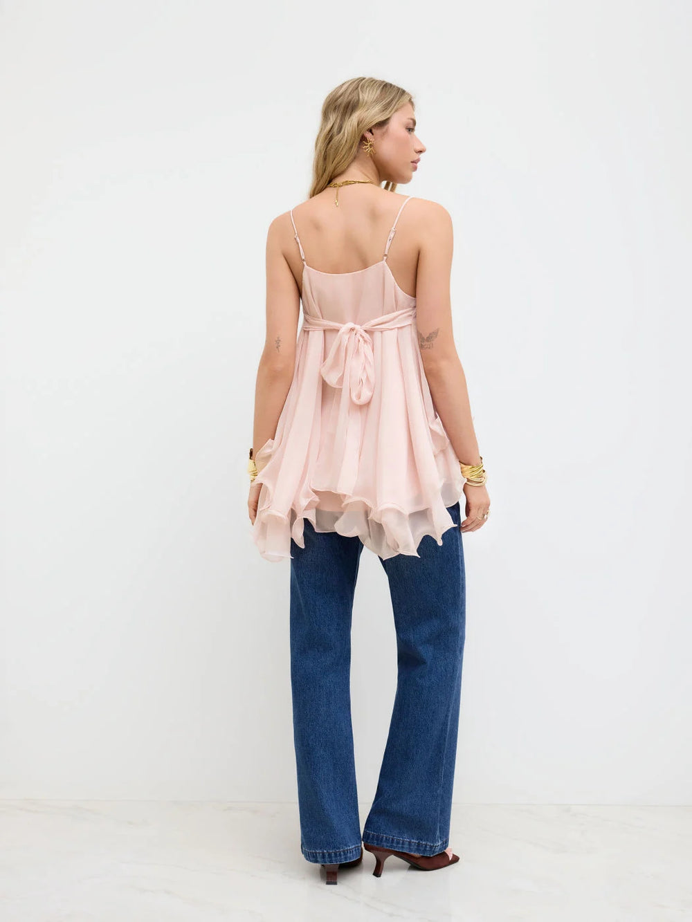 Céleste Ruffle Cami Top - Velvet Elan