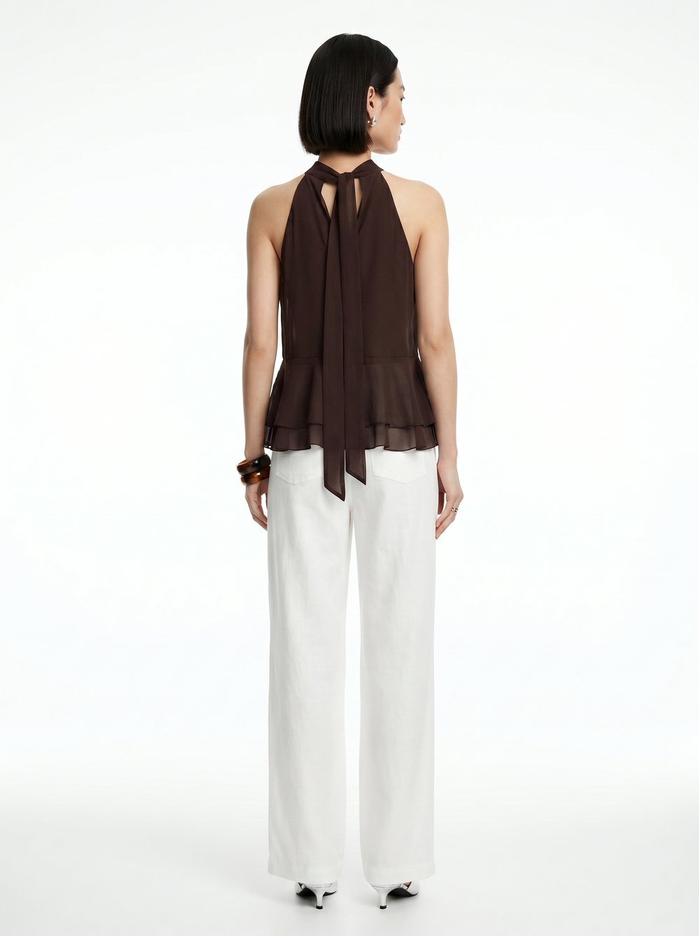 Sienna Ruffle Halter Top - Velvet Elan
