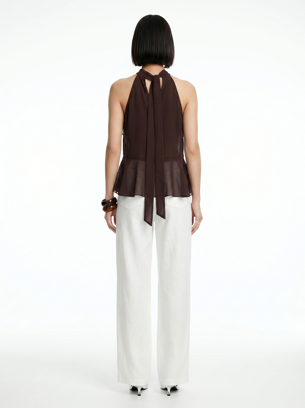 Sienna Ruffle Halter Top - Velvet Elan
