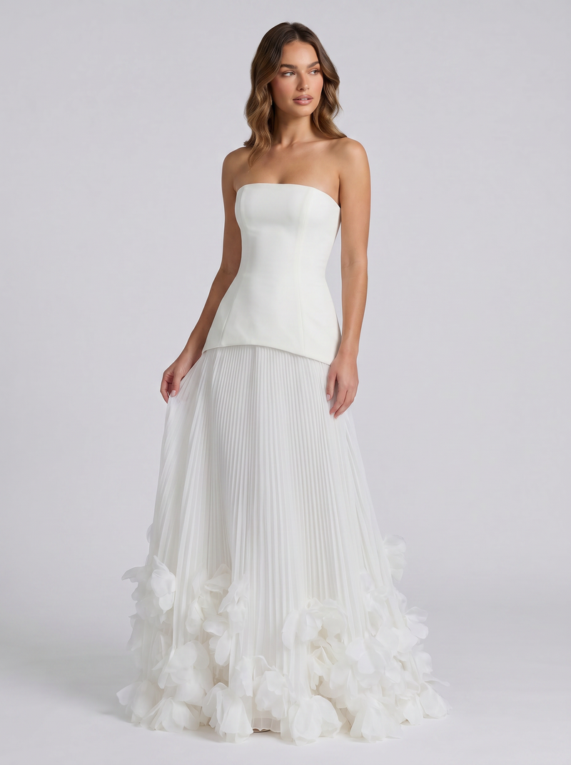 Celeste Corset Petal Maxi Set - Velvet Elan