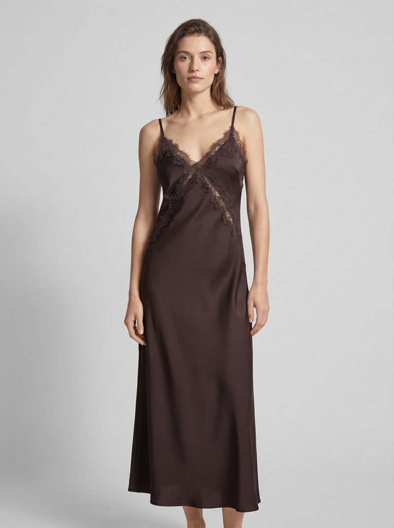 Sienna Lace Slip Maxi - Velvet Elan