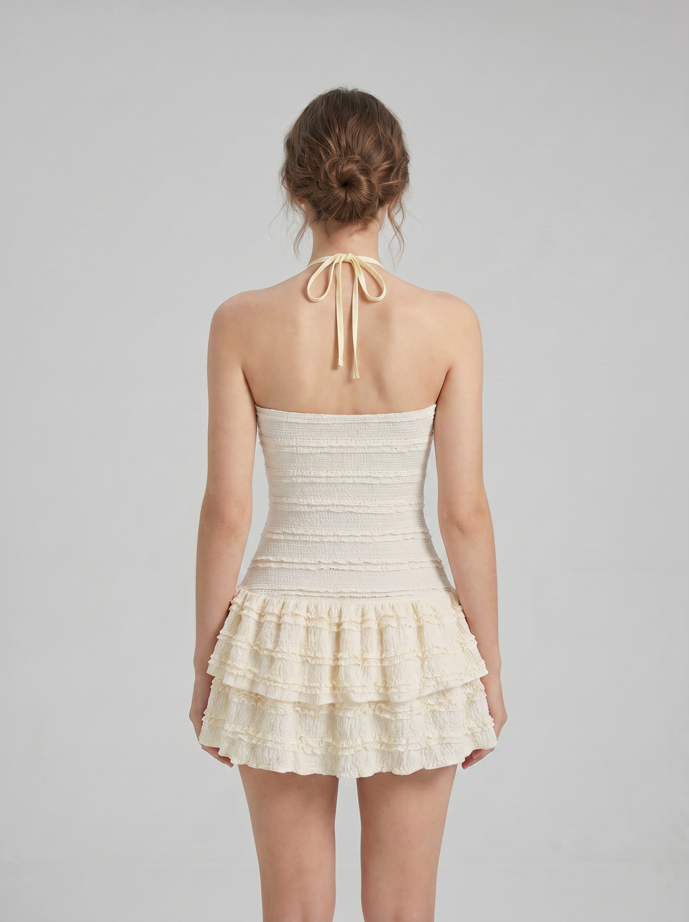 Maisie Halter Ruffle Mini - Velvet Elan