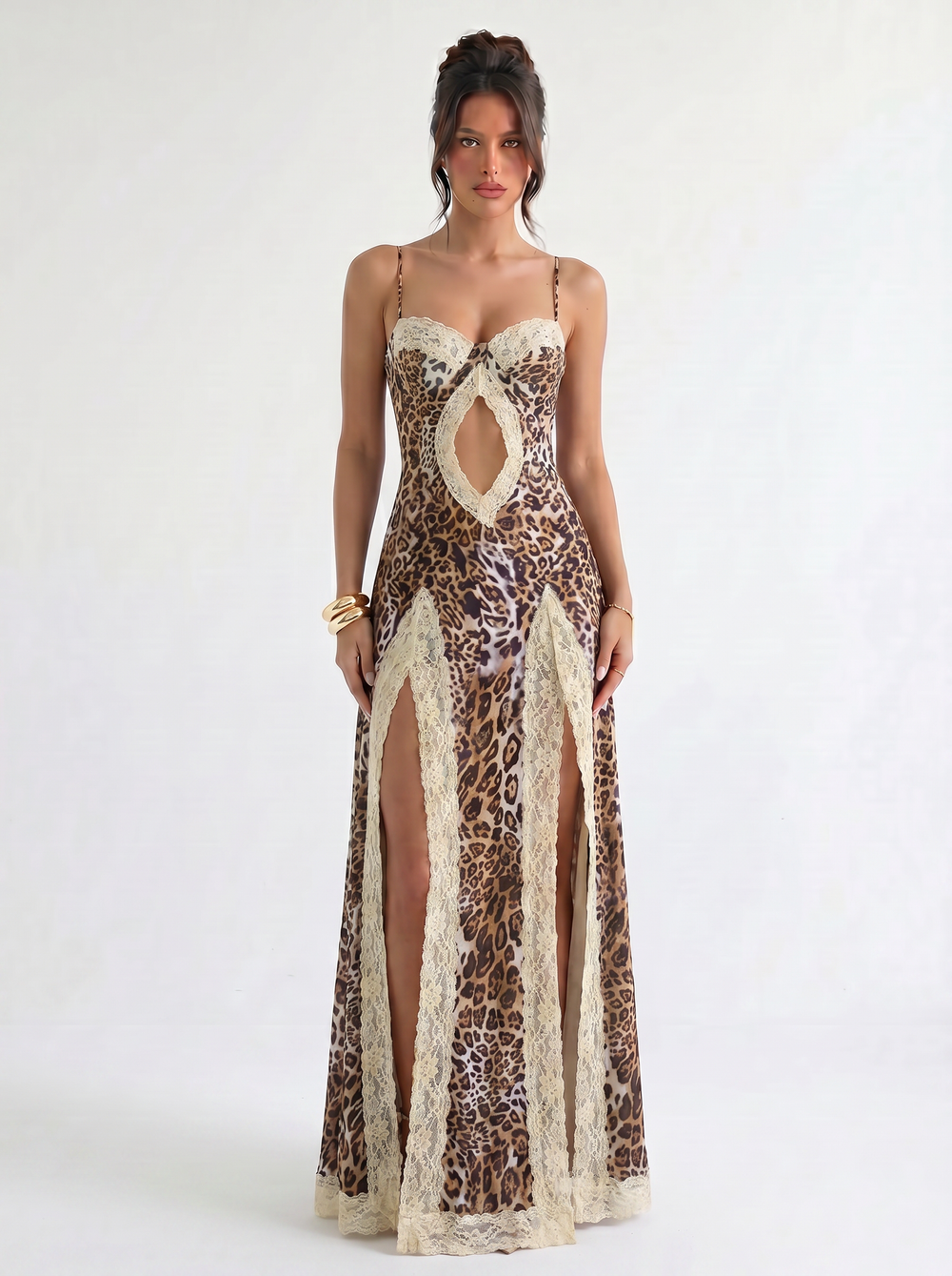 Aria Leopard Lace Maxi - Velvet Elan