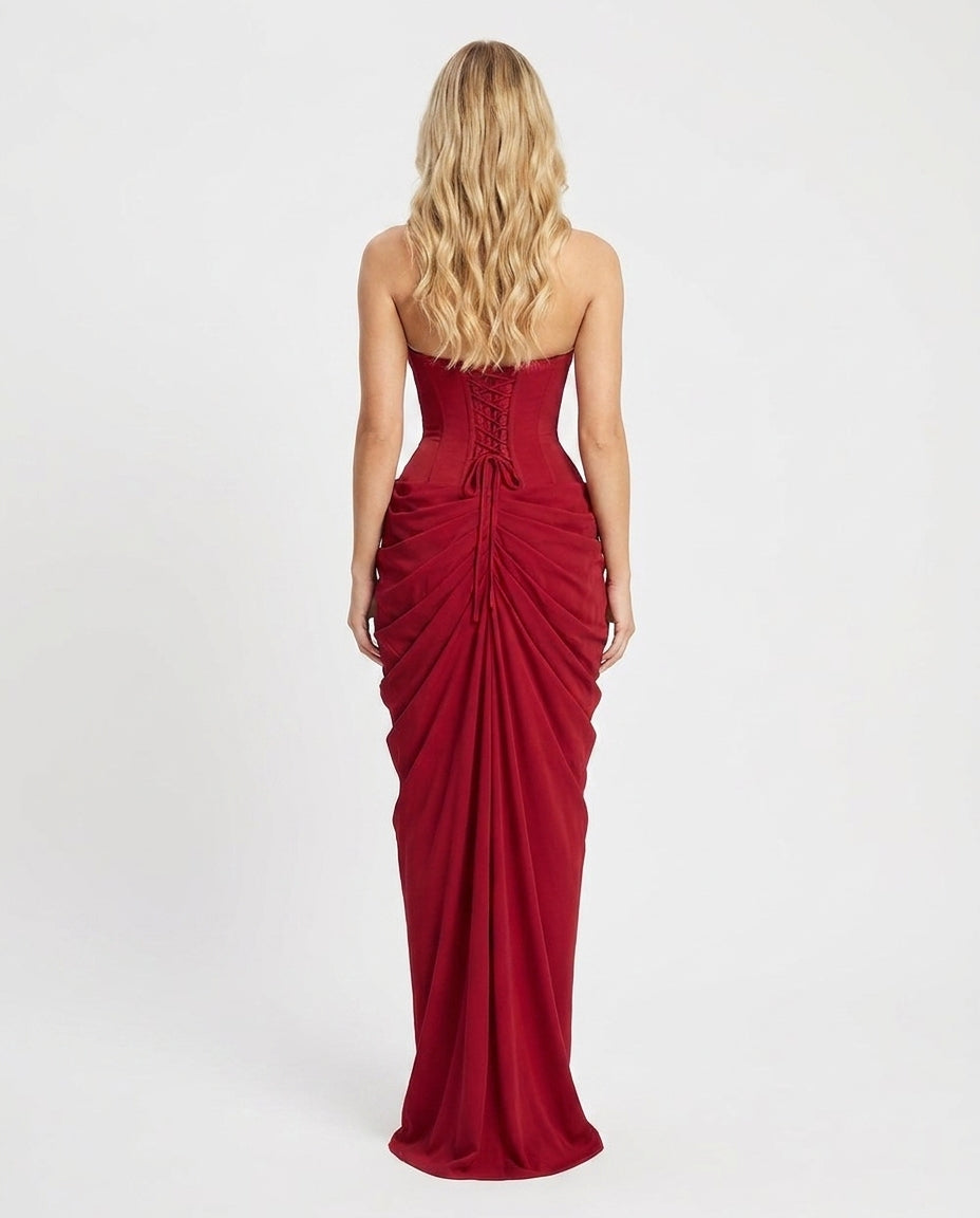 Dalia Halter Corset Maxi - Velvet Elan