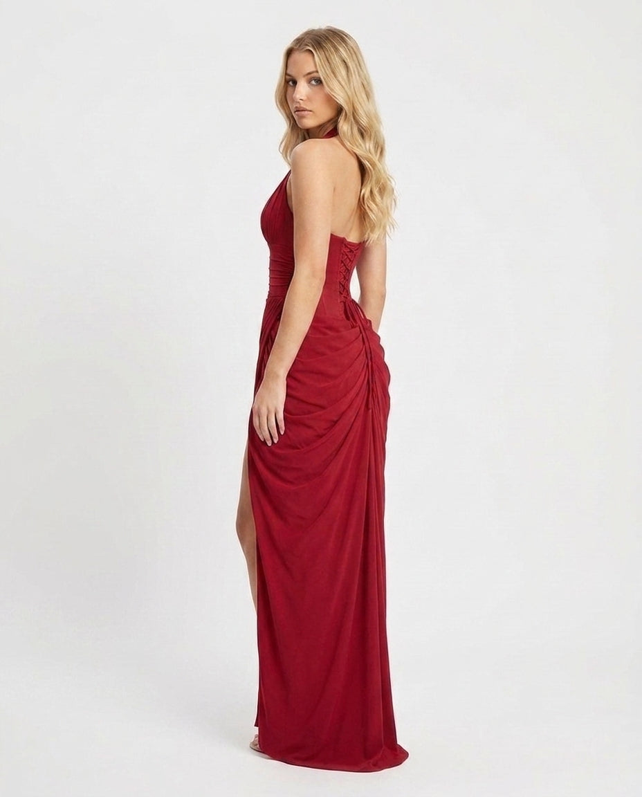 Dalia Halter Corset Maxi - Velvet Elan