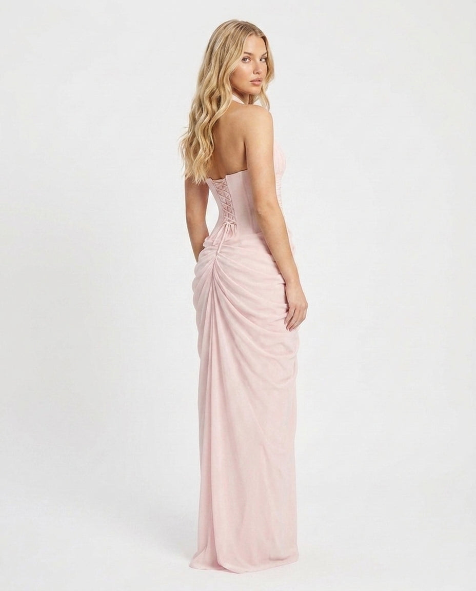 Dalia Halter Corset Maxi - Velvet Elan