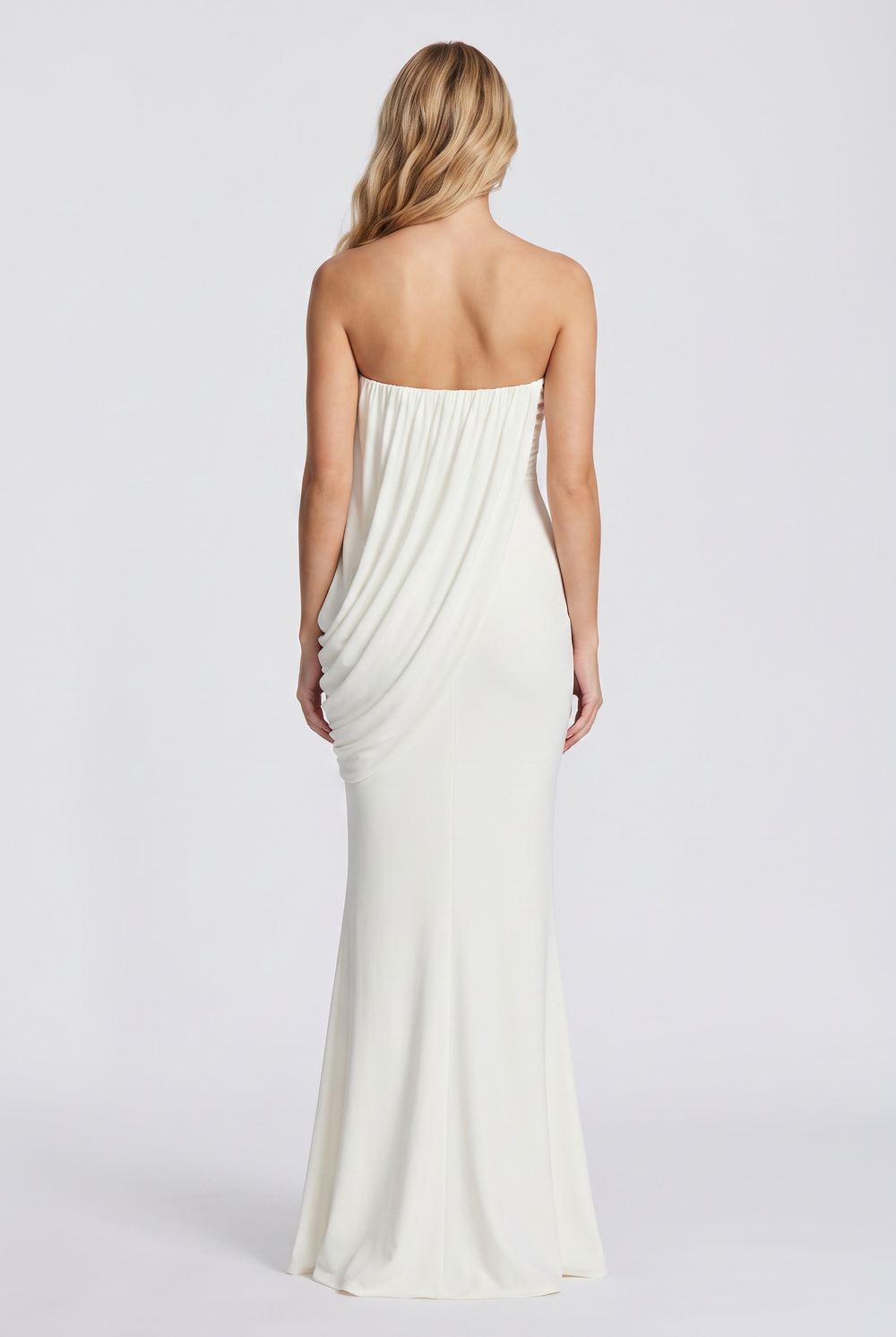 Alba Strapless Pleat Gown