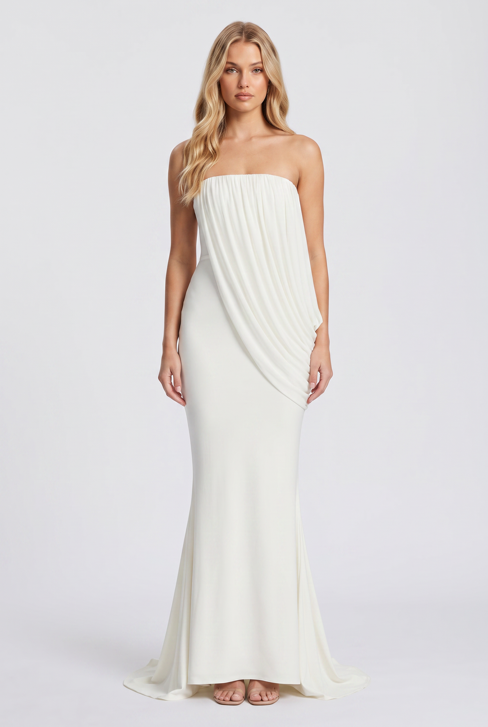 Alba Strapless Pleat Gown