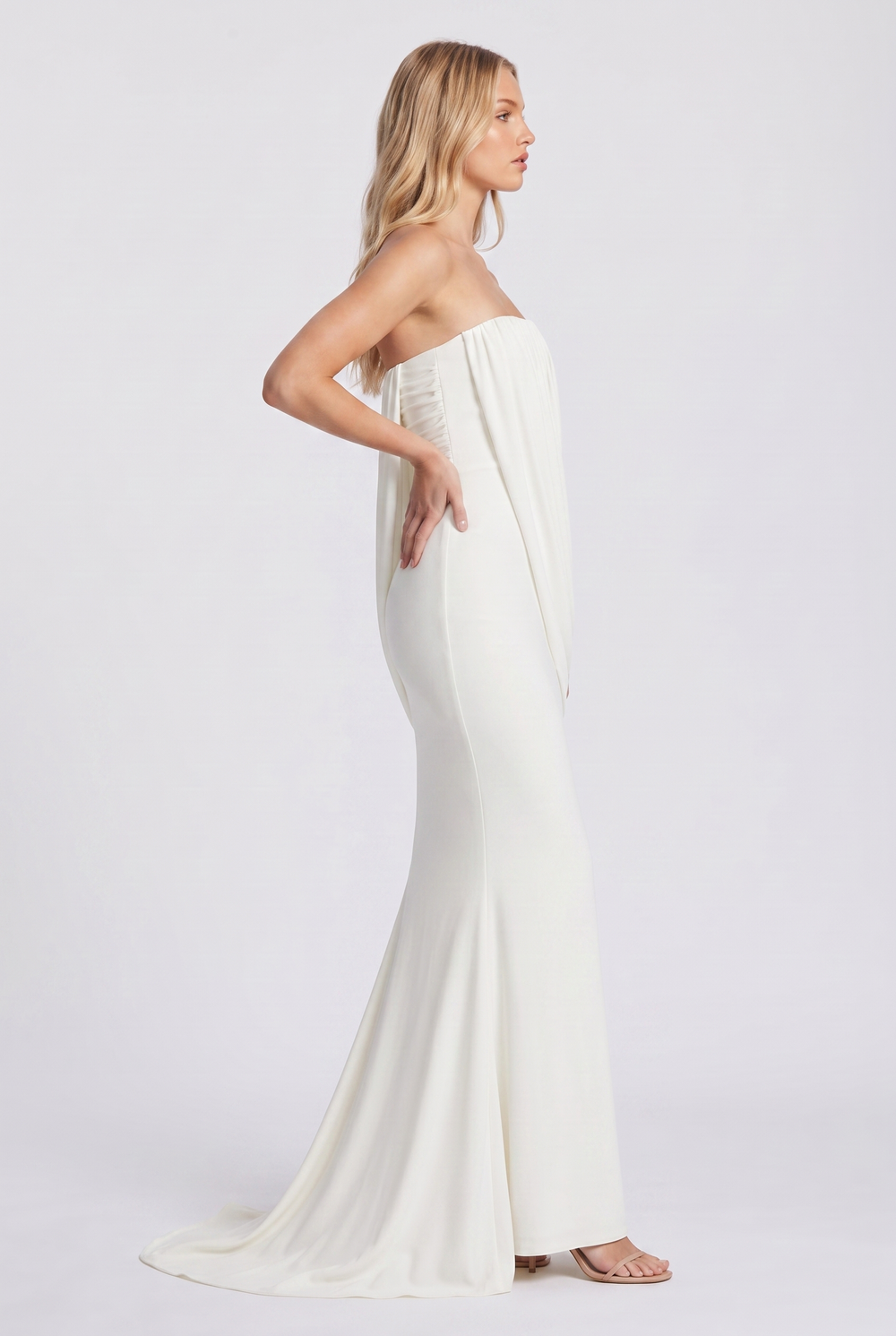 Alba Strapless Pleat Gown