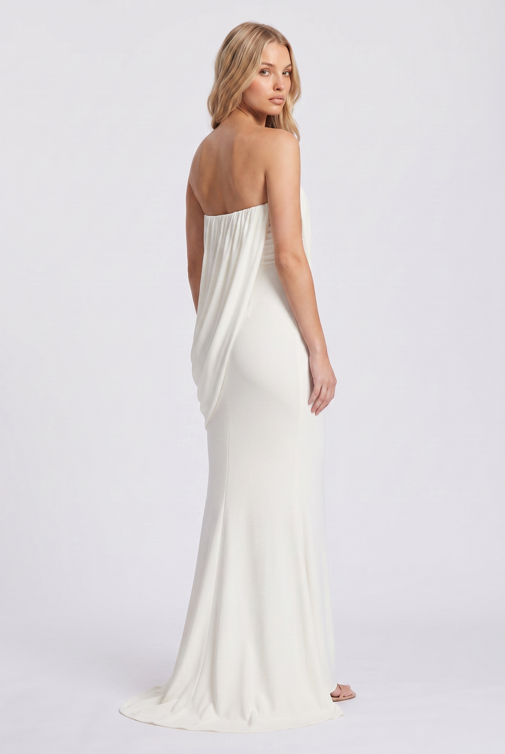 Alba Strapless Pleat Gown