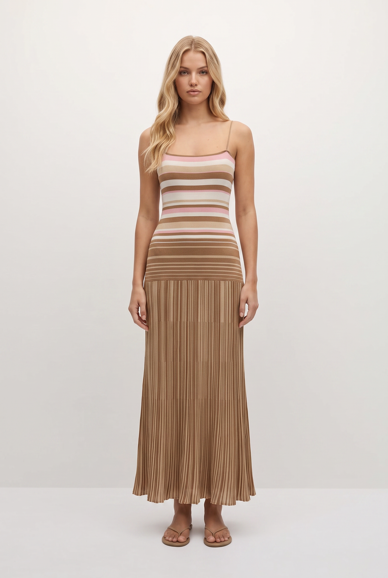 Talia Stripe Knit Maxi