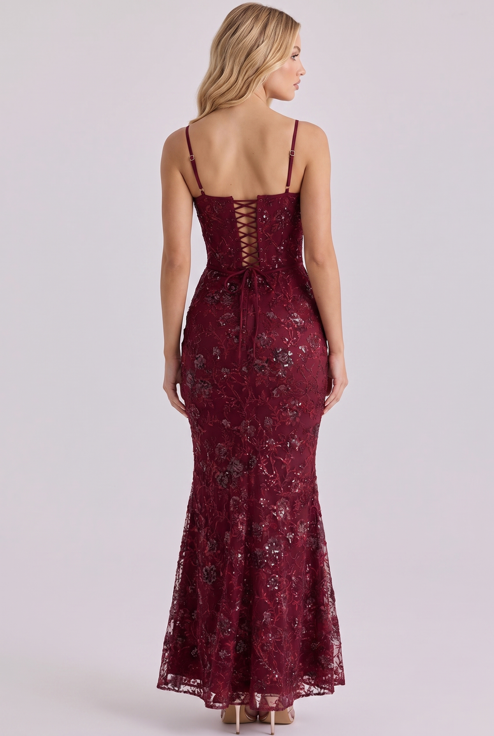 Scarlett Sequin Floral Gown