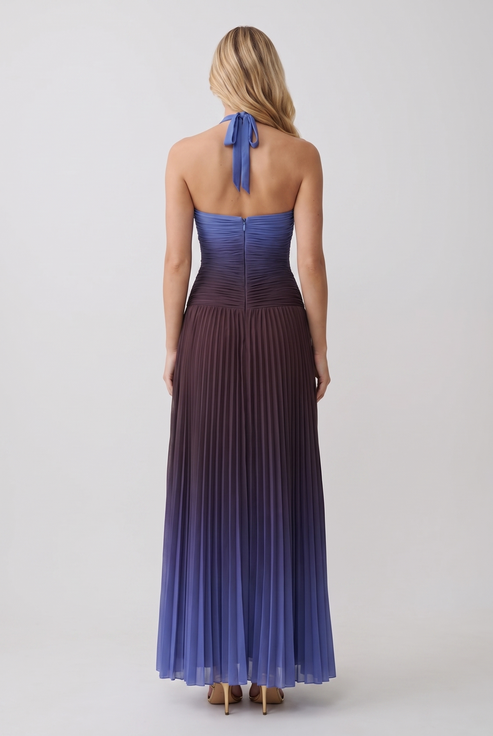 Iris Ombre Halter Gown