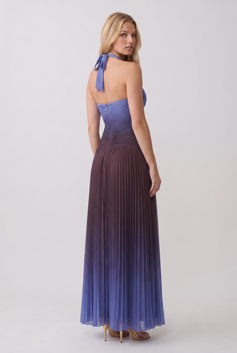 Iris Ombre Halter Gown