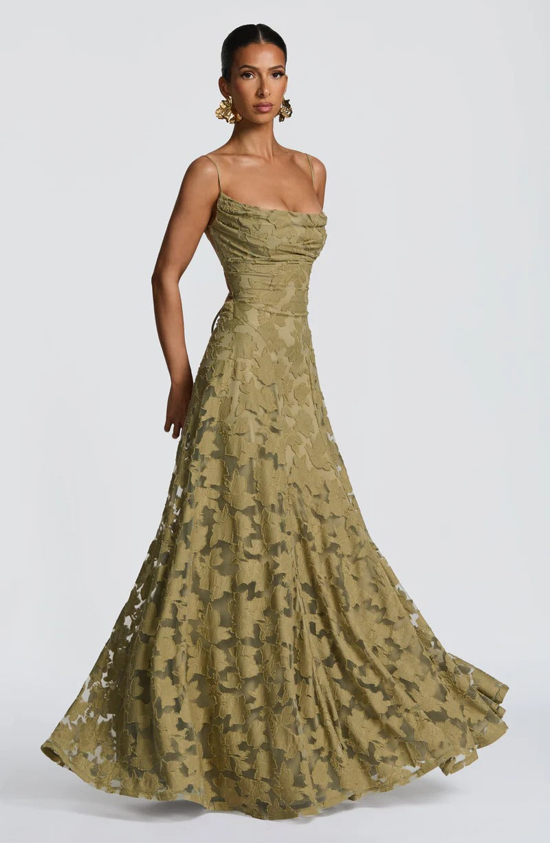 Francis Floral Burnout Maxi - Velvet Elan
