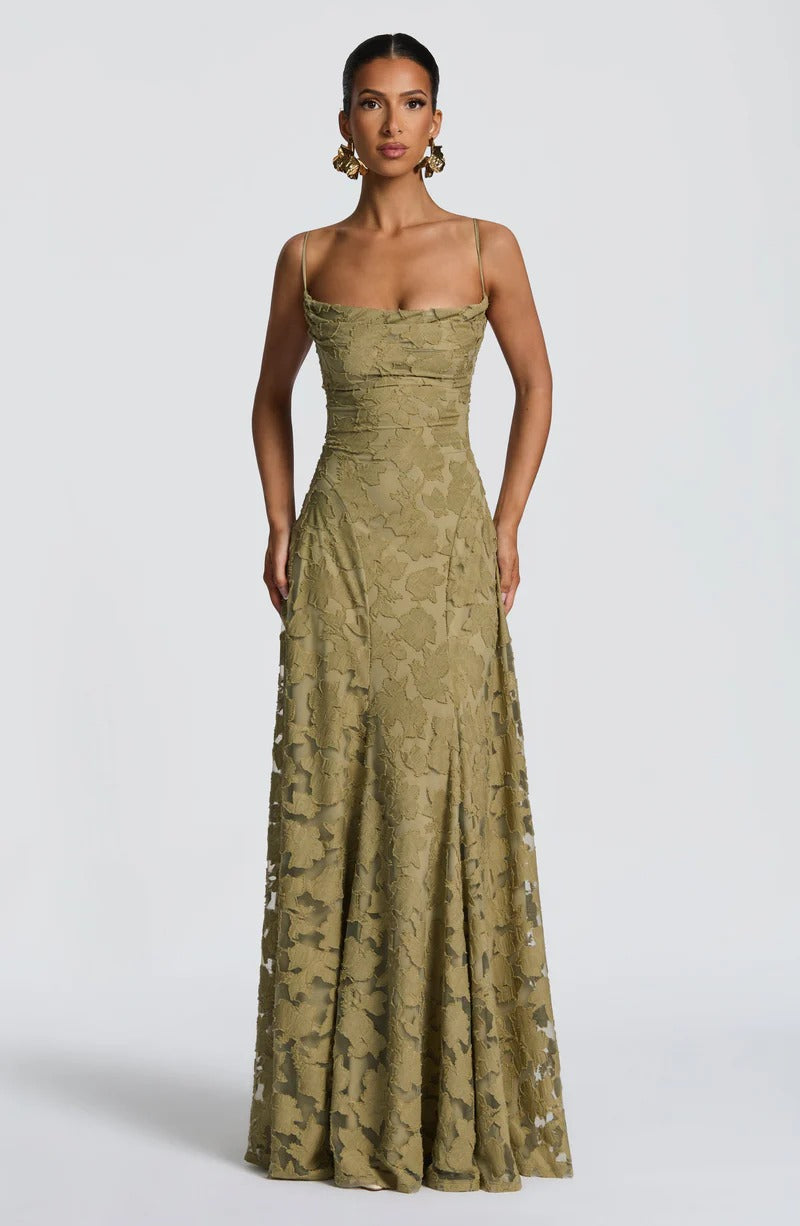 Francis Floral Burnout Maxi - Velvet Elan