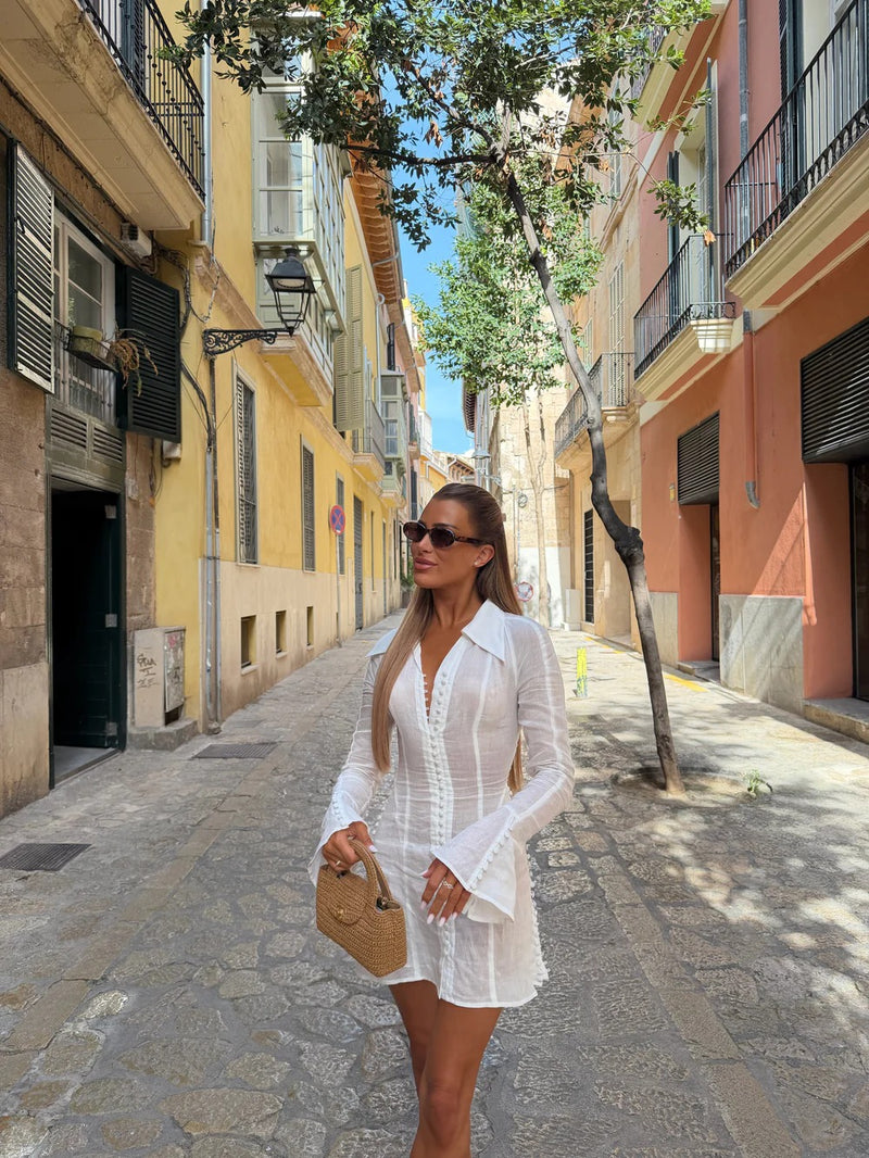 Cali Linen Shirt Mini - Velvet Elan