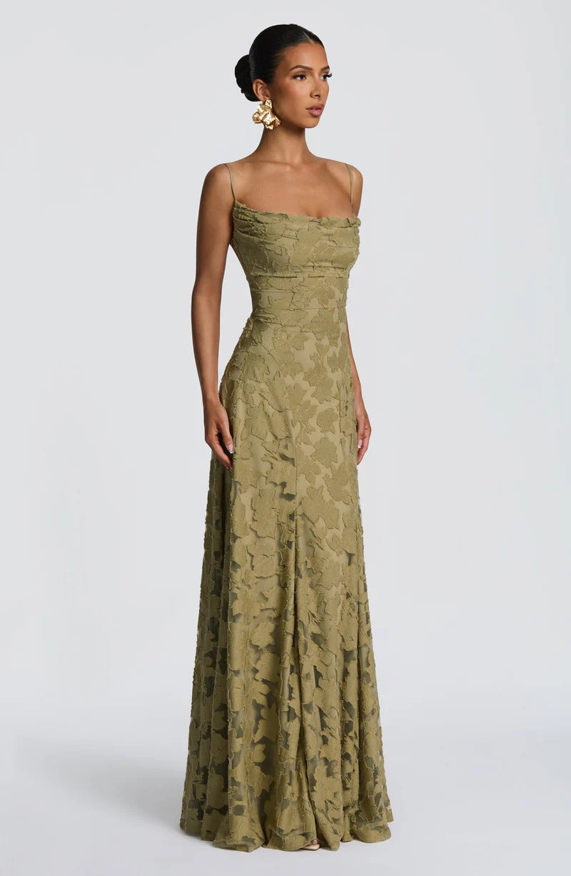 Francis Floral Burnout Maxi - Velvet Elan