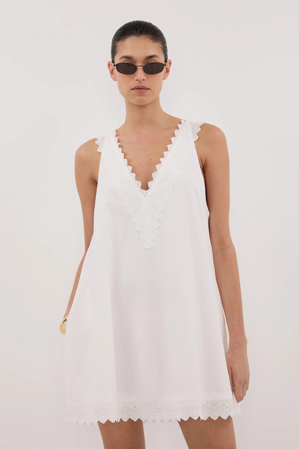 White Lace Trapeze Mini