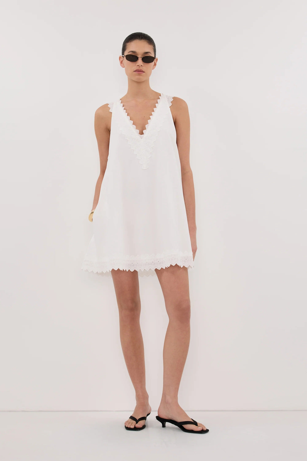 White Lace Trapeze Mini
