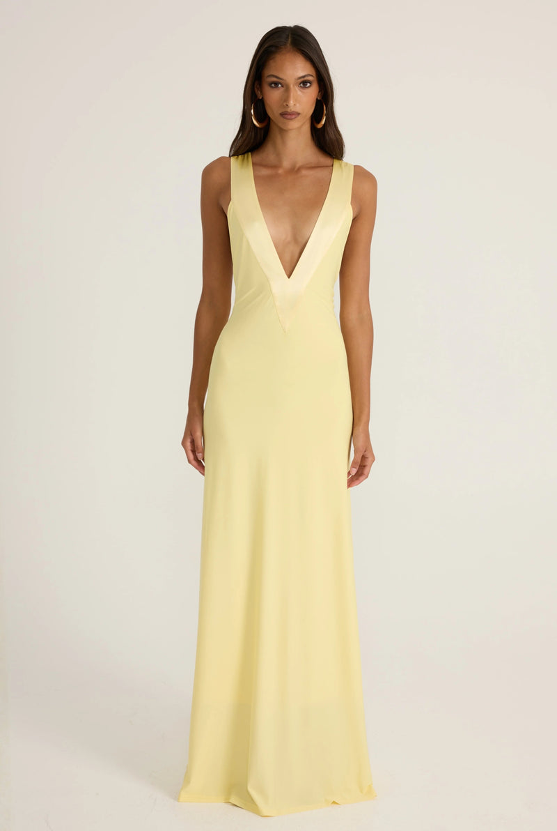 Luce Deep V Maxi - Velvet Elan