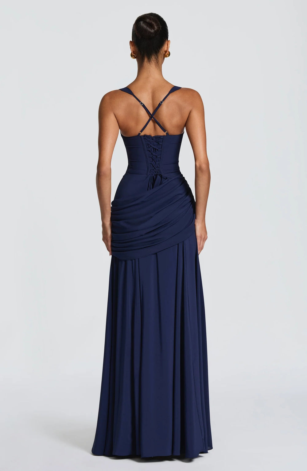 Celina Ruched Maxi Gown - Velvet Elan